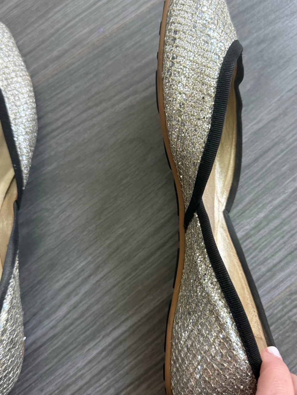 Jimmy Choo sparkling metallic